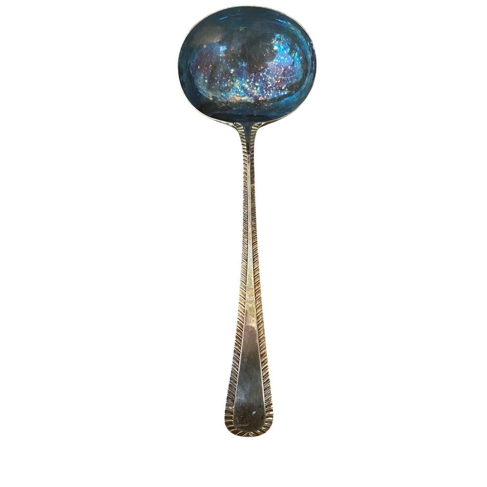 Vintage EPNS A1 Sheffield England Silver Plated Soup‎ Ladle Patina 11in